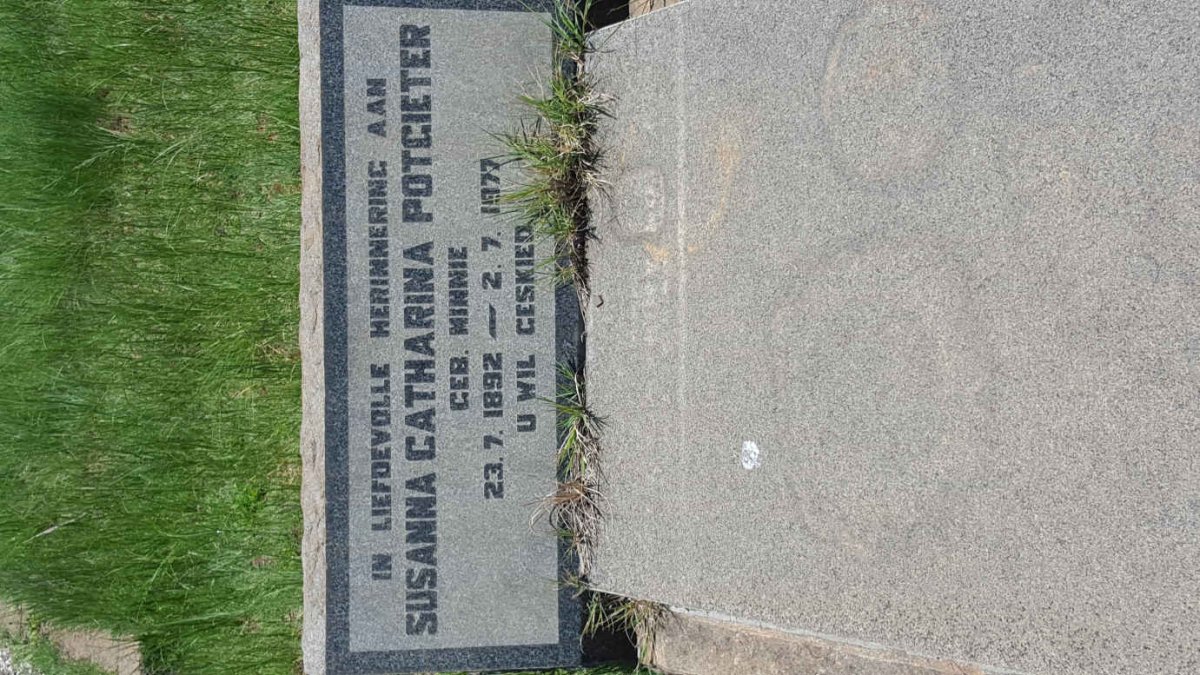 POTGIETER Susanna Catharina nee MINNIE 1892-1977
