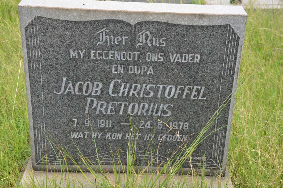 PRETORIUS Jacob Christoffel 1911-1978