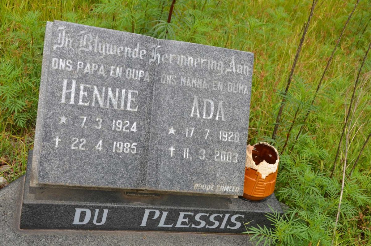 PLESSIS Hennie, du 1924-1985 &amp; Ada 1928-2003
