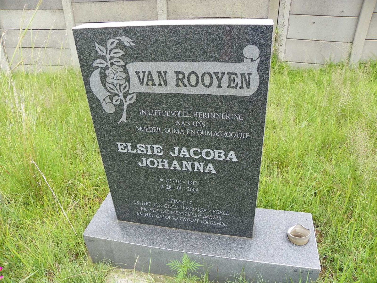 ROOYEN Elsie Jacoba Johanna, van 1917-2004