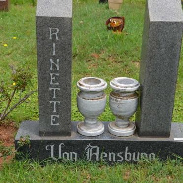 RENSBURG Rinette, van