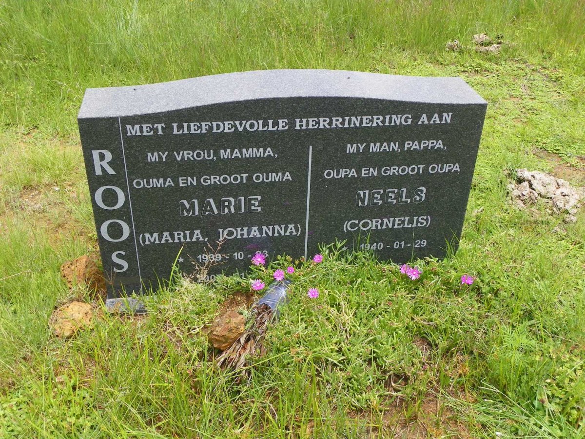 ROOS Cornelis 1940-2007 &amp; Maria Johanna 1939-2005