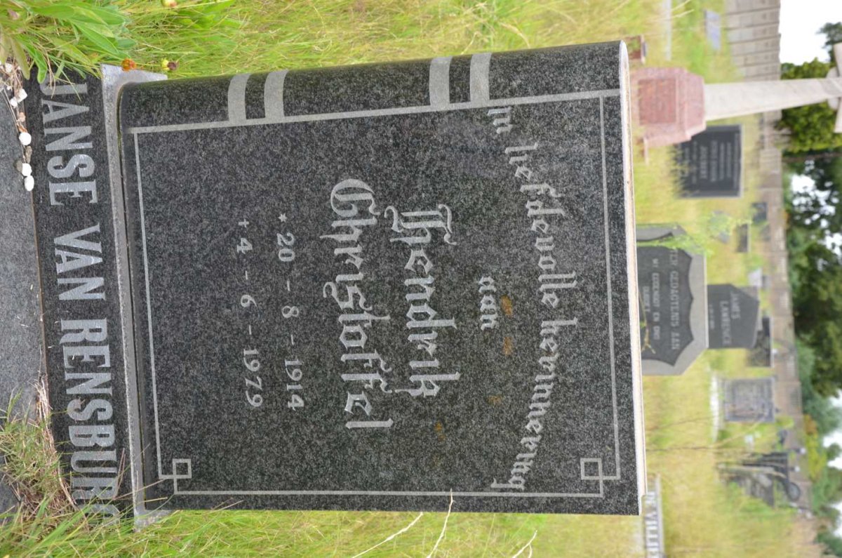 RENSBURG Hendrik Christoffel, Janse van 1914-1979