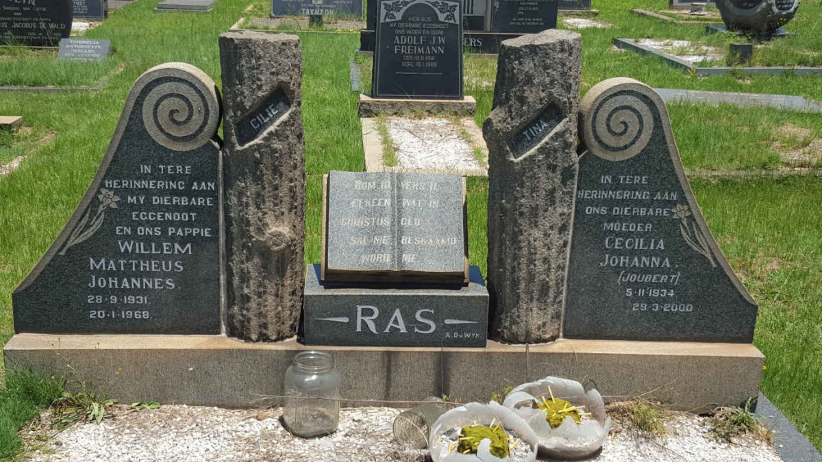 RAS Willem Mattheus Johannes 1931-1968 &amp; Cecilia Johanna JOUBERT 1934-2000