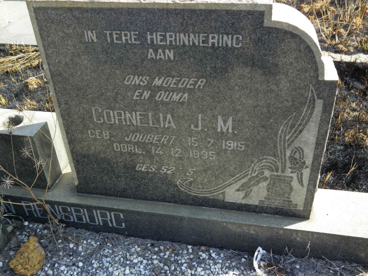 RENSBURG Jan Lucas, Janse van 1914-1970 &amp; Cornelia J.M. JOUBERT 1915-1995