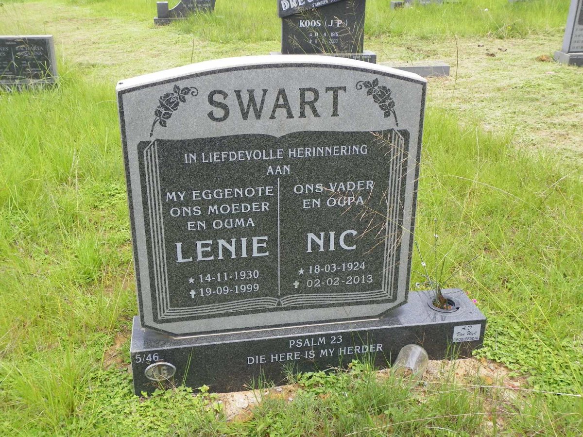 SWART Nic 1924-2013 &amp; Lenie 1930-1999