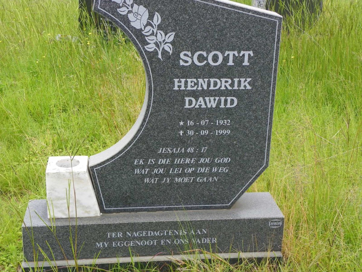 SCOTT Hendrik Dawid 1932-1999