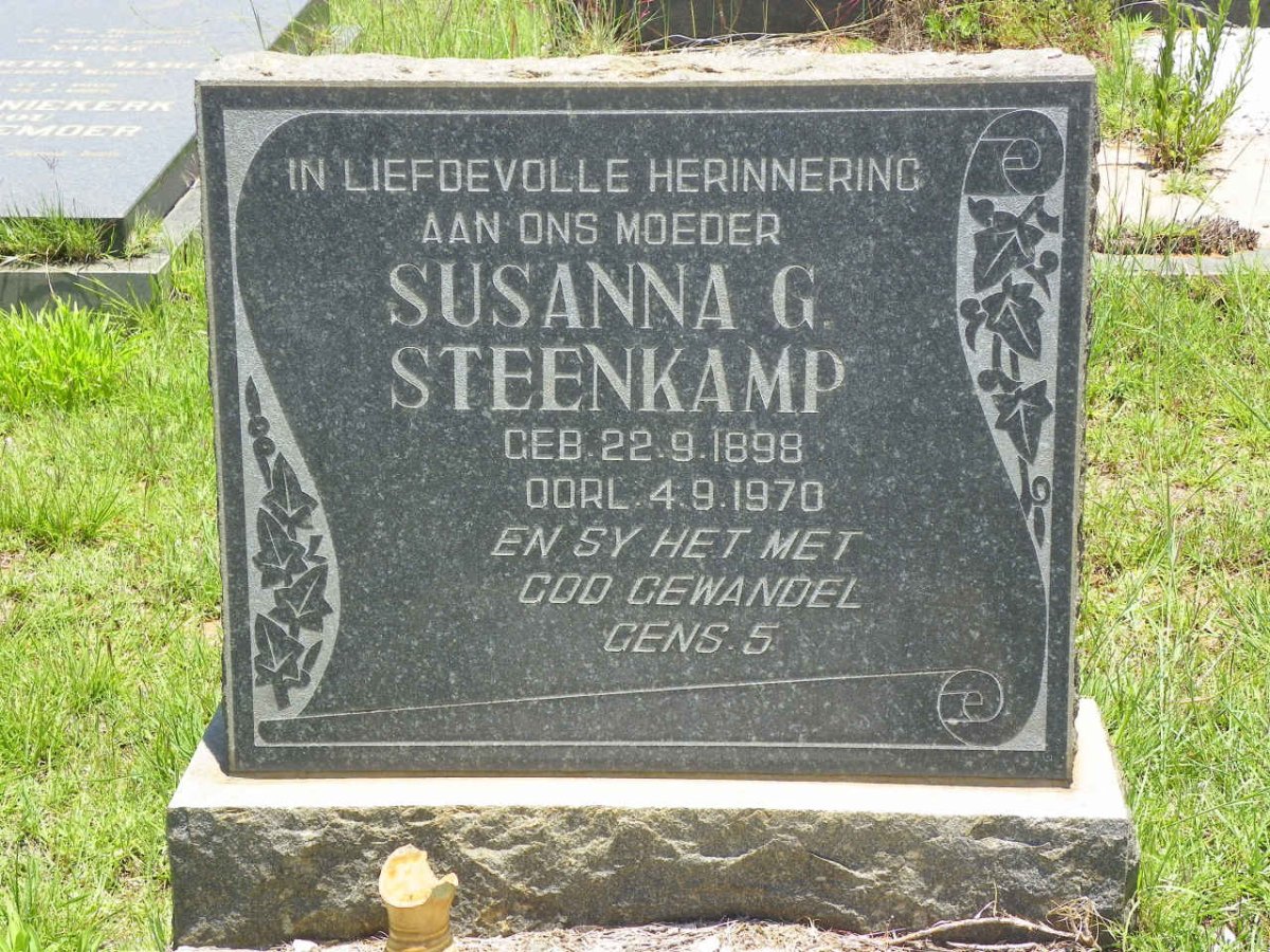 STEENKAMP Susanna G. 1898-1970