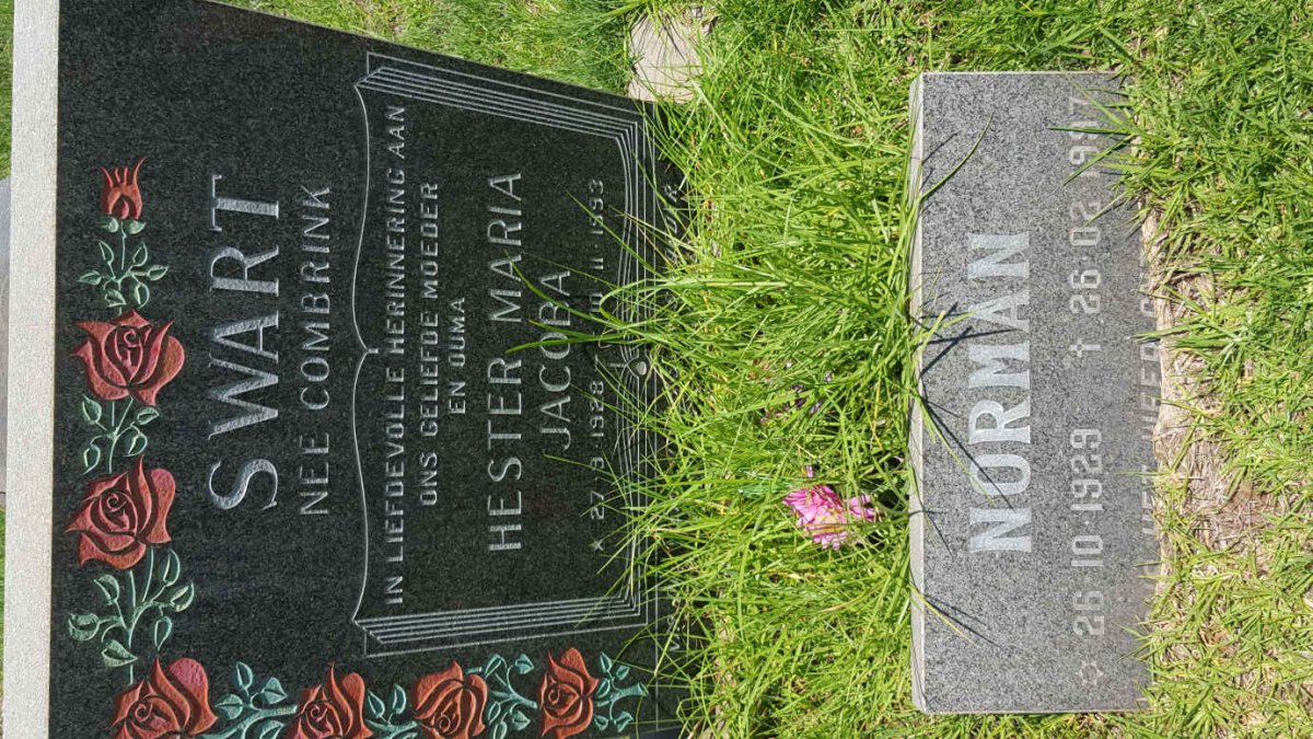 SWART Norman 1929-1997 &amp; Hester Maria Jacoba COMBRINK 1928-1993