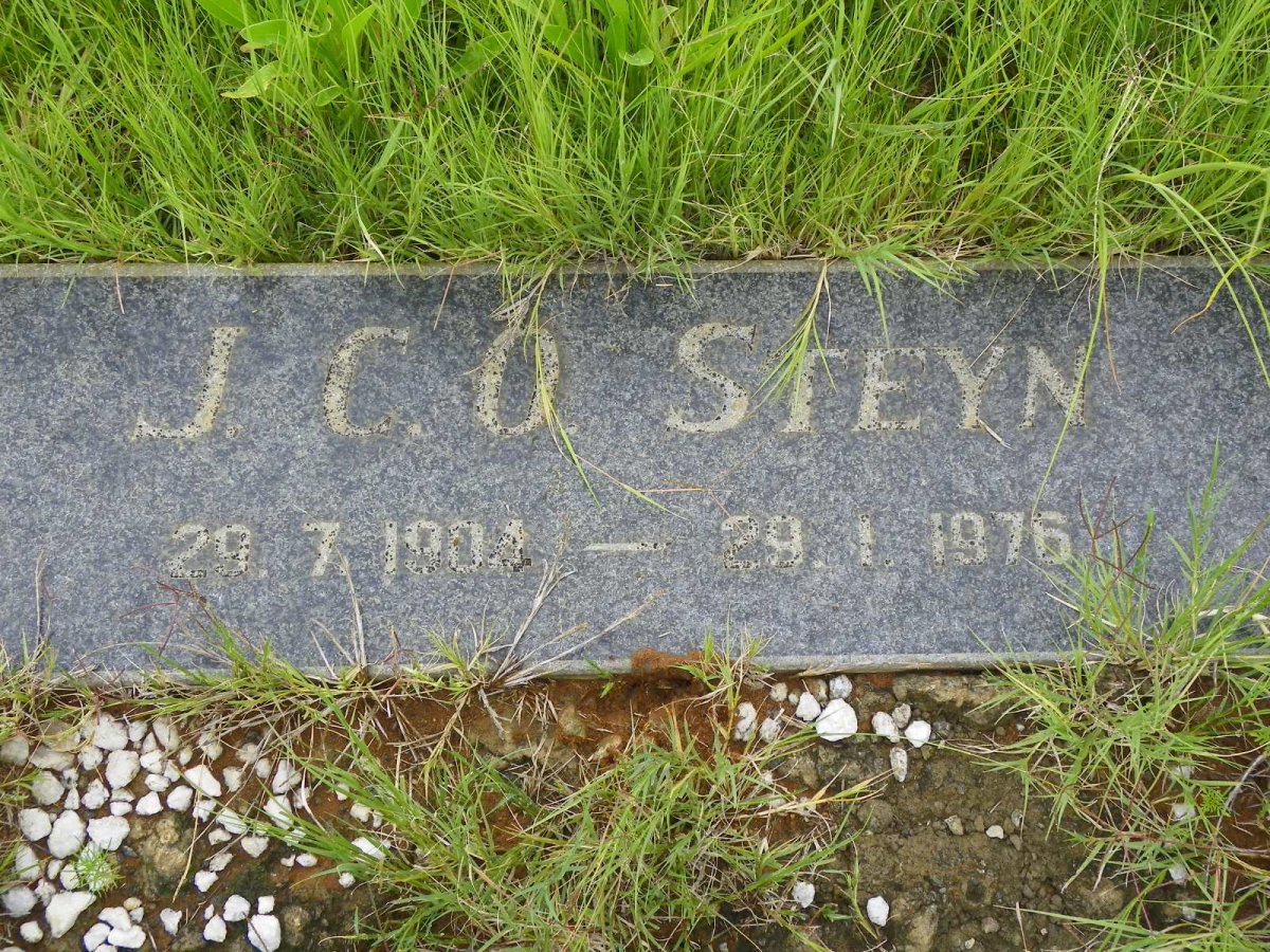 STEYN J.C.O. 1904-1976