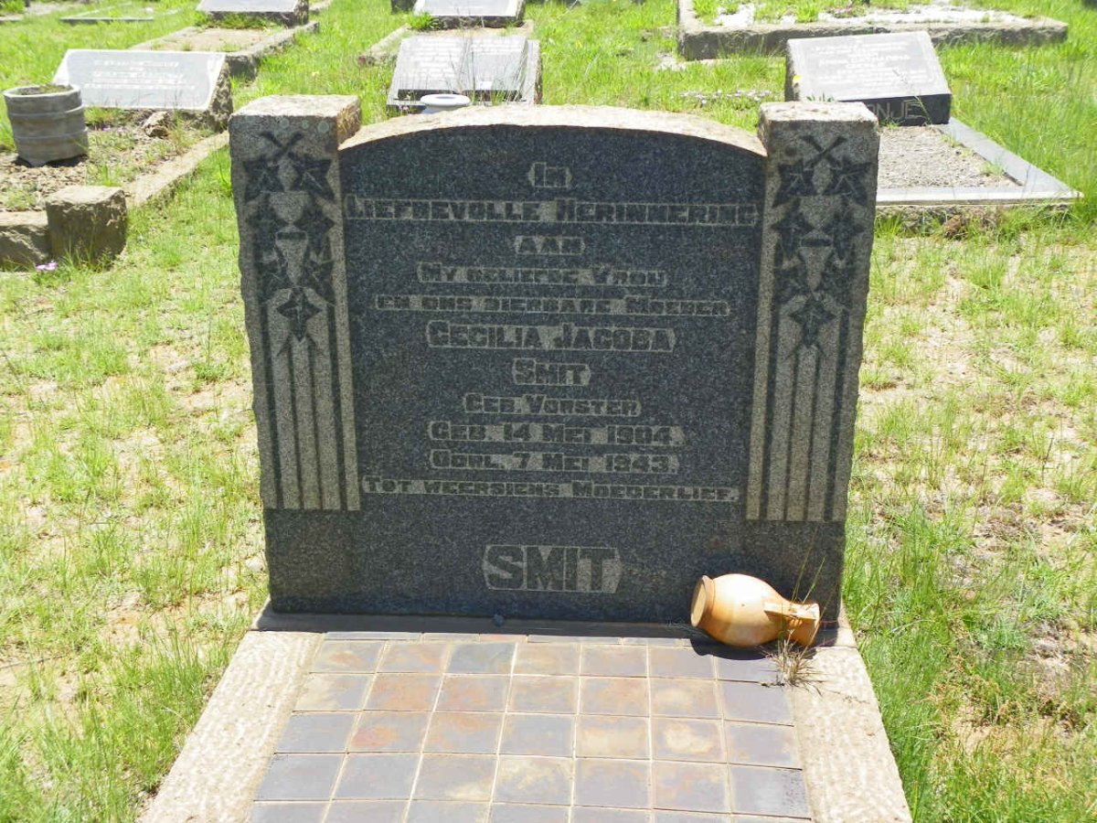 SMIT Cecilia Jacoba nee VORSTER 1904-1943