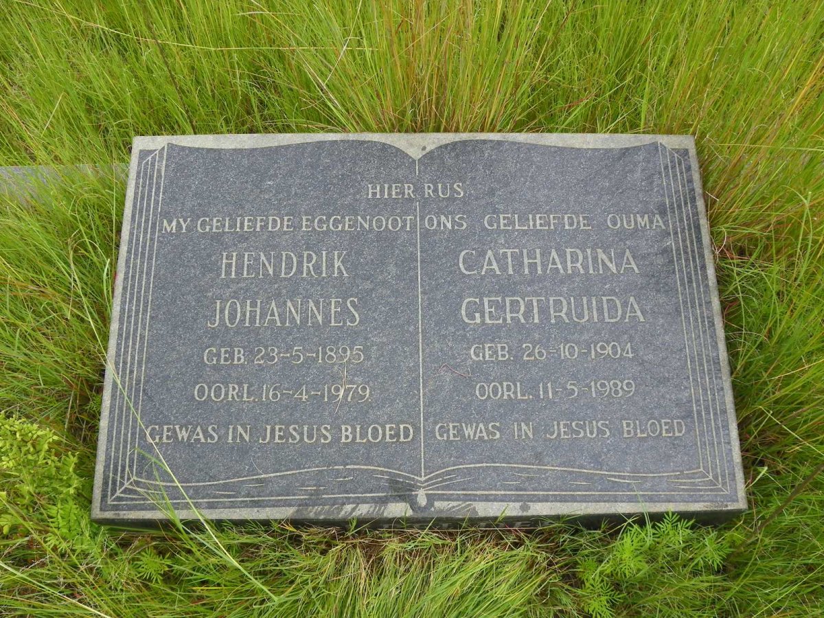 SCHREUDER Hendrik Johannes 1895-1979 &amp; Catharina Gertruida 1904-1989