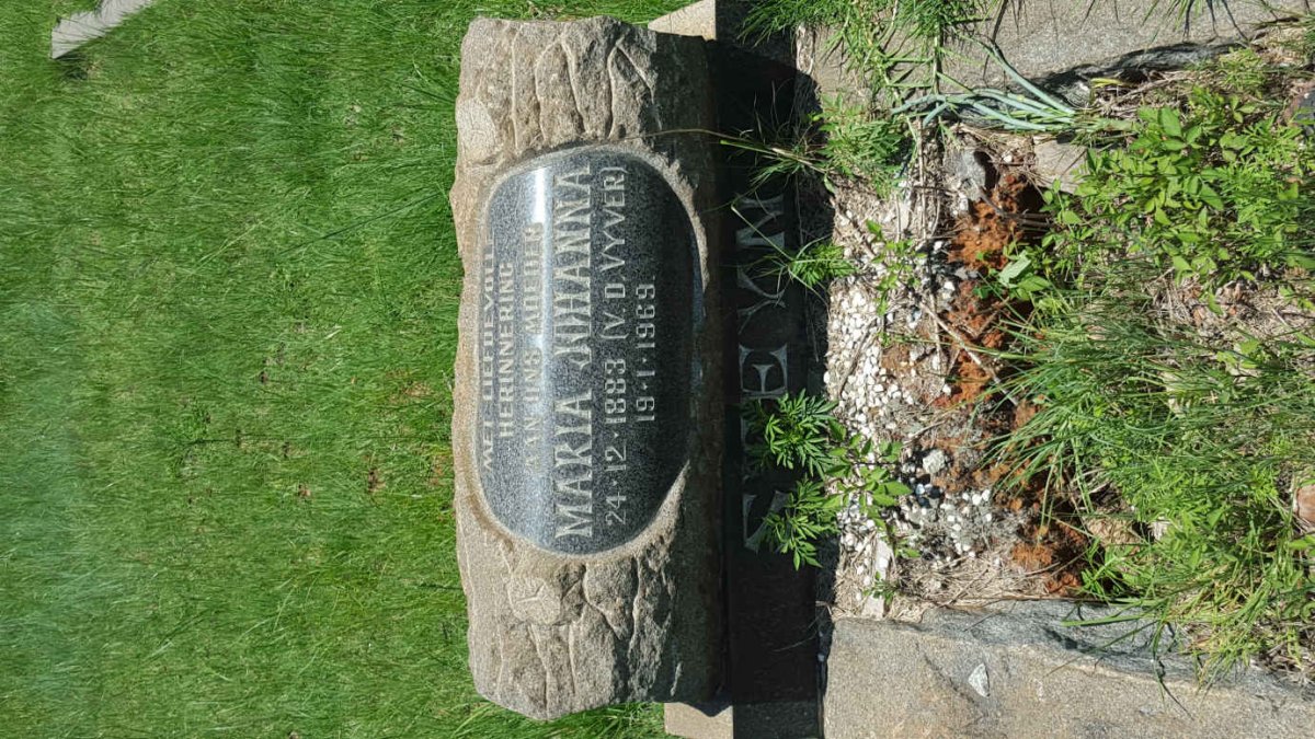 STEYN Maria Johanna nee V.D. VYVER 1883-1969