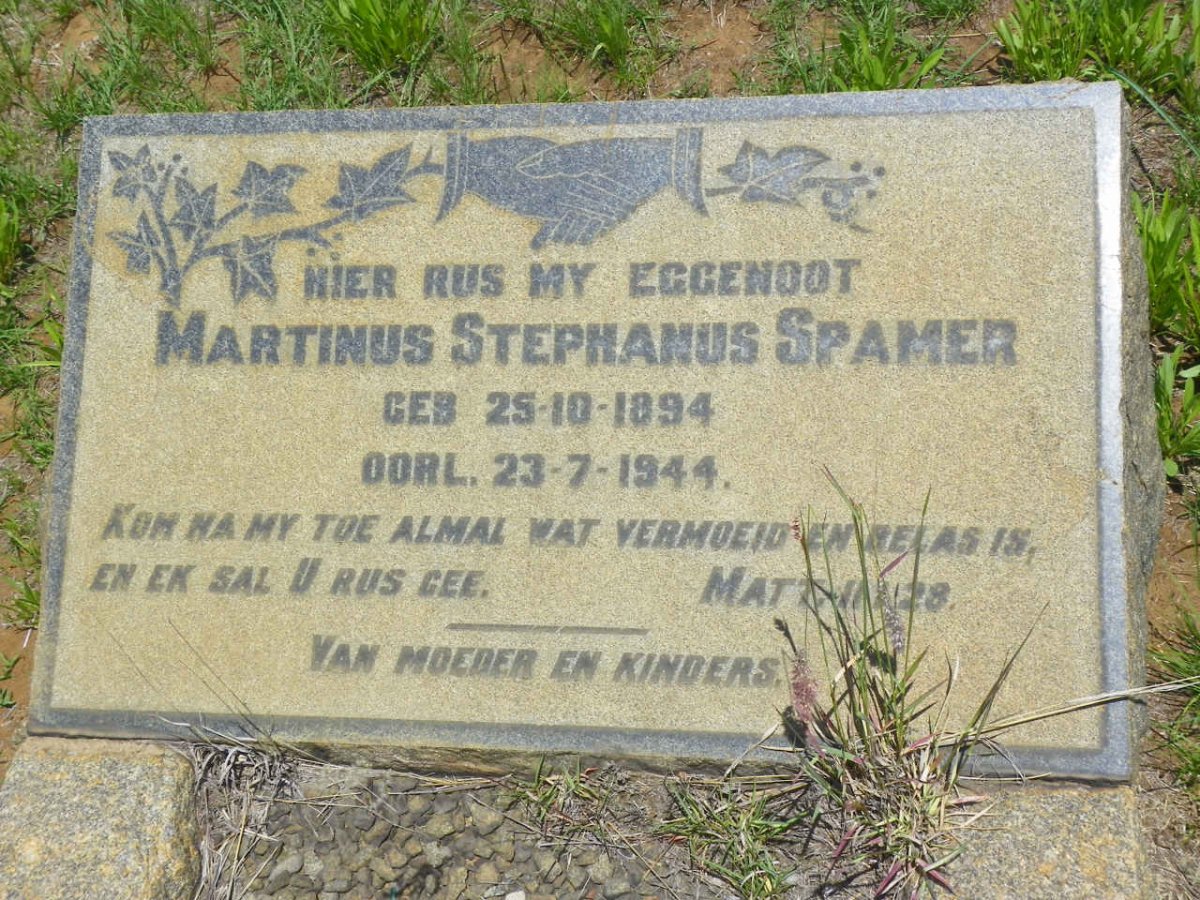 SPAMER Martinus Stephanus 1894-1944