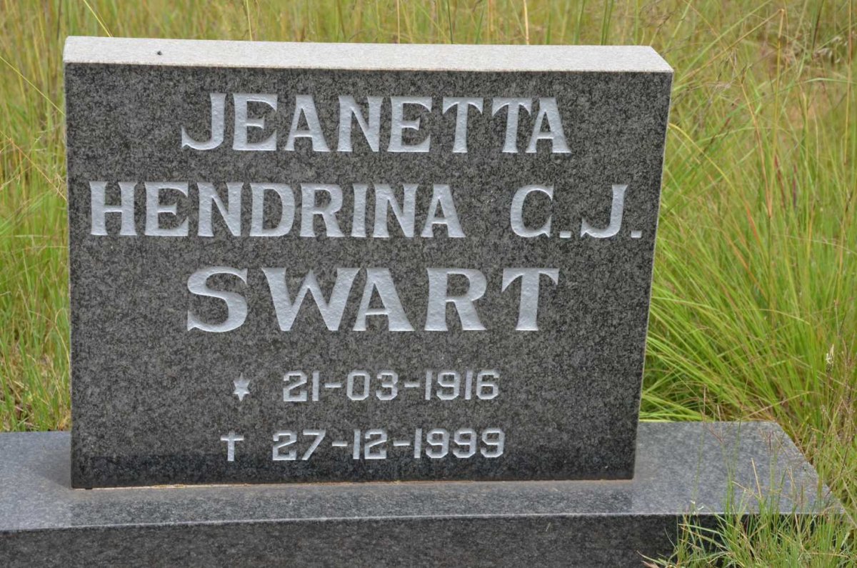 SWART Jeanetta Hendrina C.J. 1916-1999