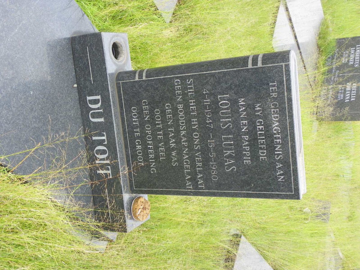 TOIT Louis Lukas, du 1947-1980