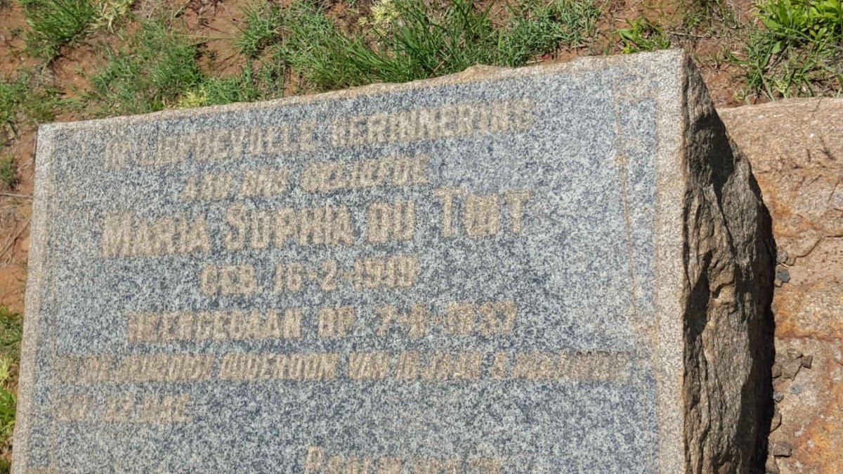 TOIT Maria Sophia, du 191?-1937