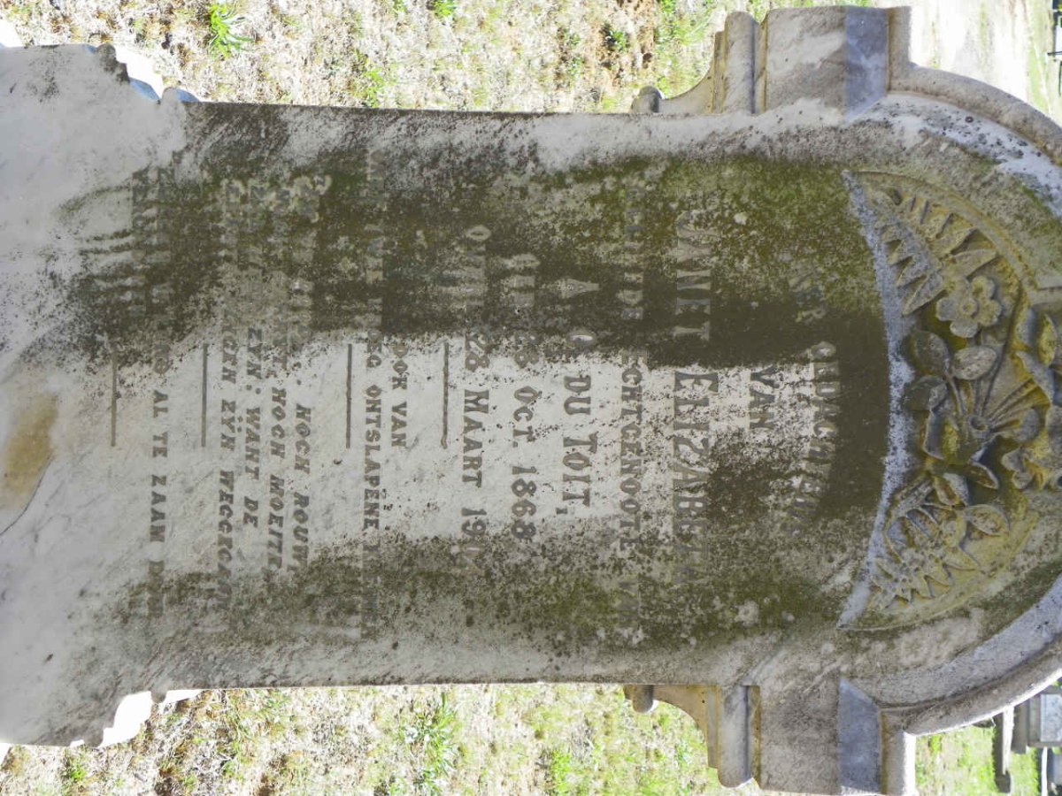 TOIT Janet Elizabeta, du 1868-1904