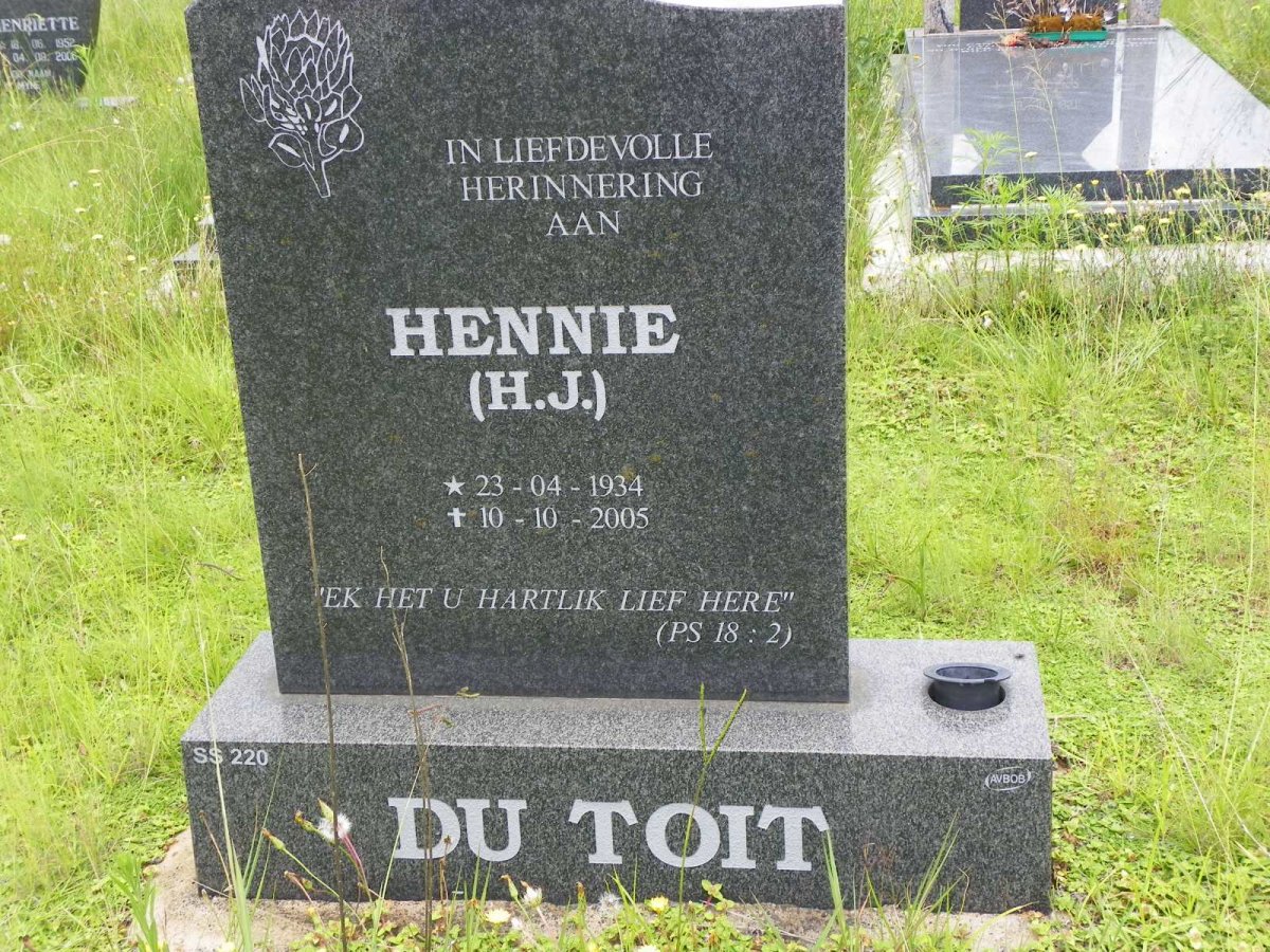 TOIT H.J., du 1934-2005