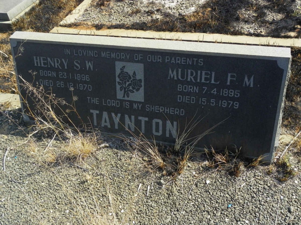 TAYNTON Henry S.W. 1896-1970 &amp; Muriel F.M. 1895-1979