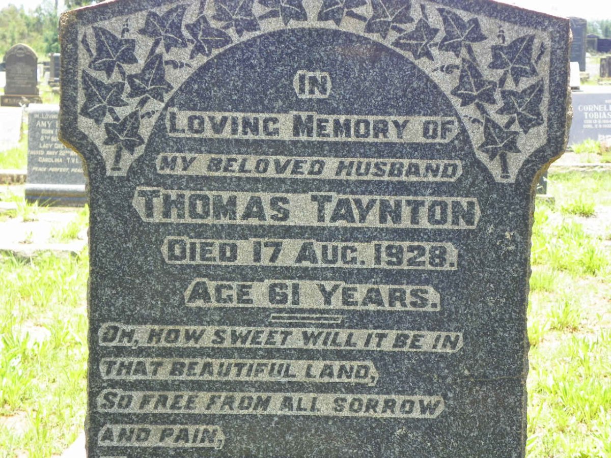 TAYNTON Thomas -1928