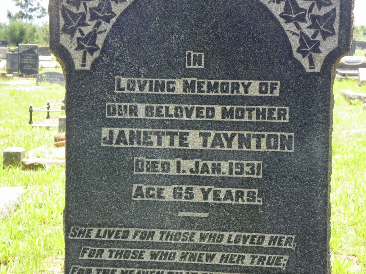 TAYNTON Janette -1931