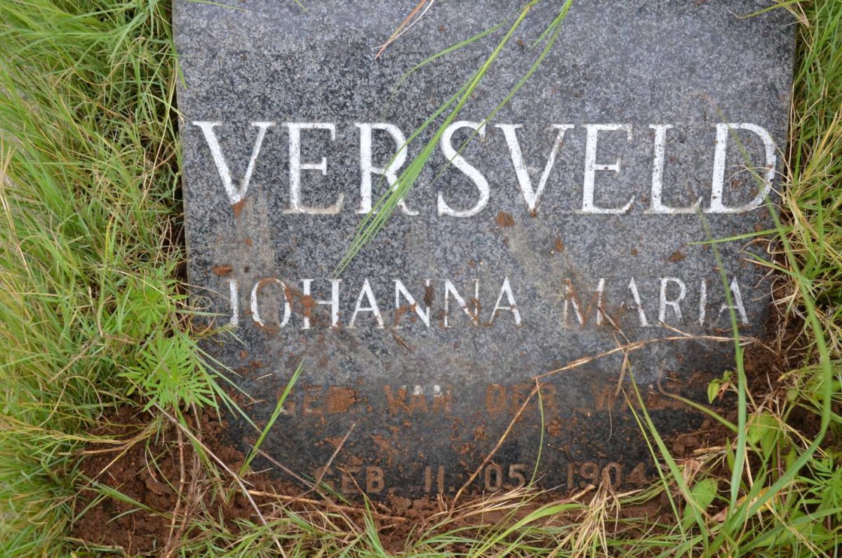 VERSVELD Johanna Maria nee VAN DER WALT 1904-