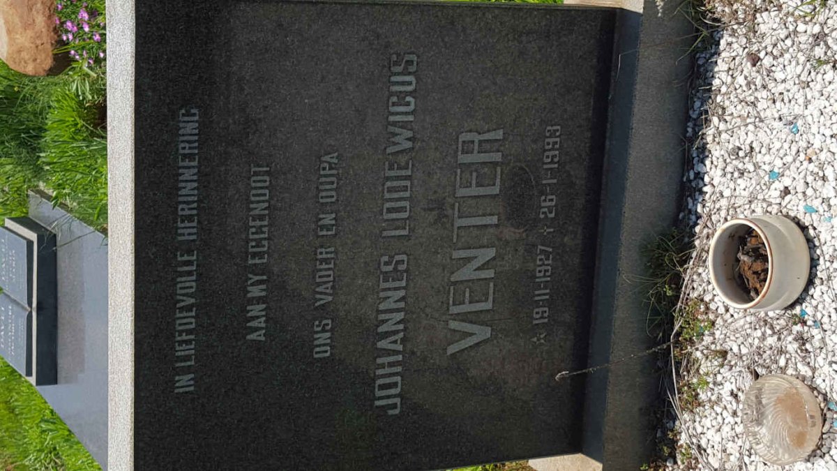 VENTER Johannes Lodewikus 1927-1993
