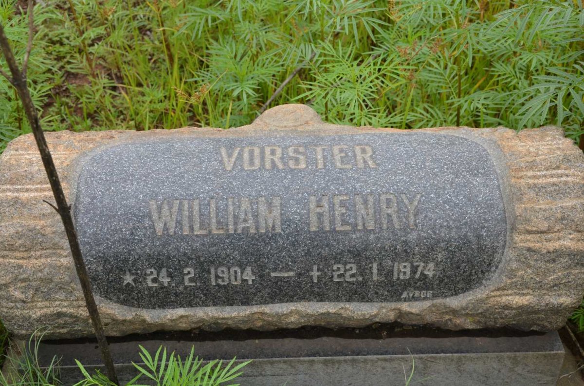 VORSTER William Henry 1904-1974