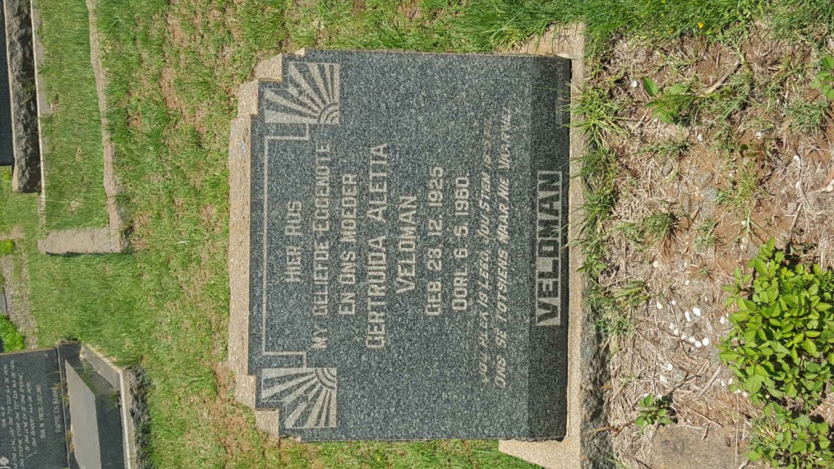 VELDMAN Gertruida Aletta 1925-1960