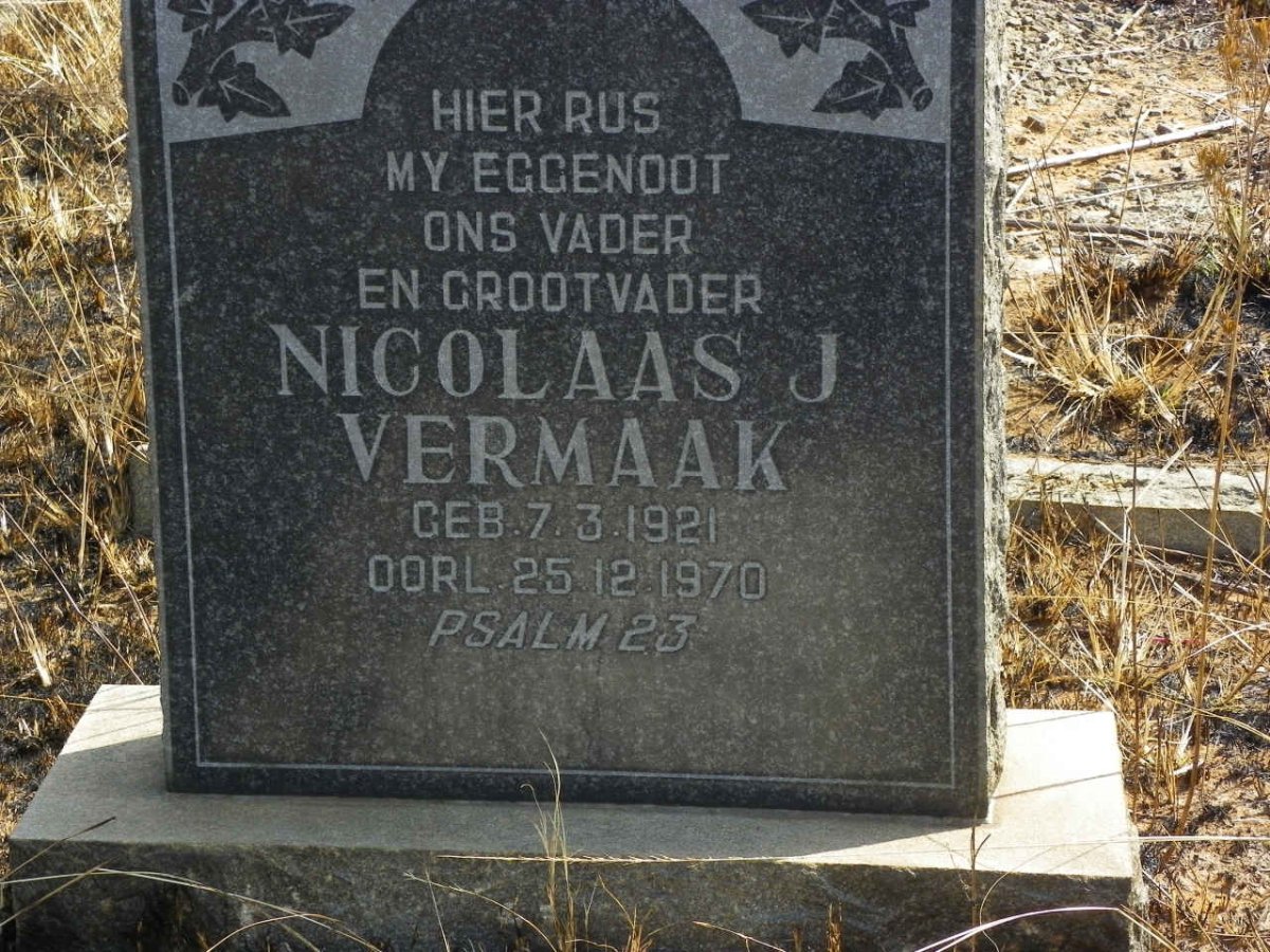 VERMAAK Nicolaas J. 1921-1970