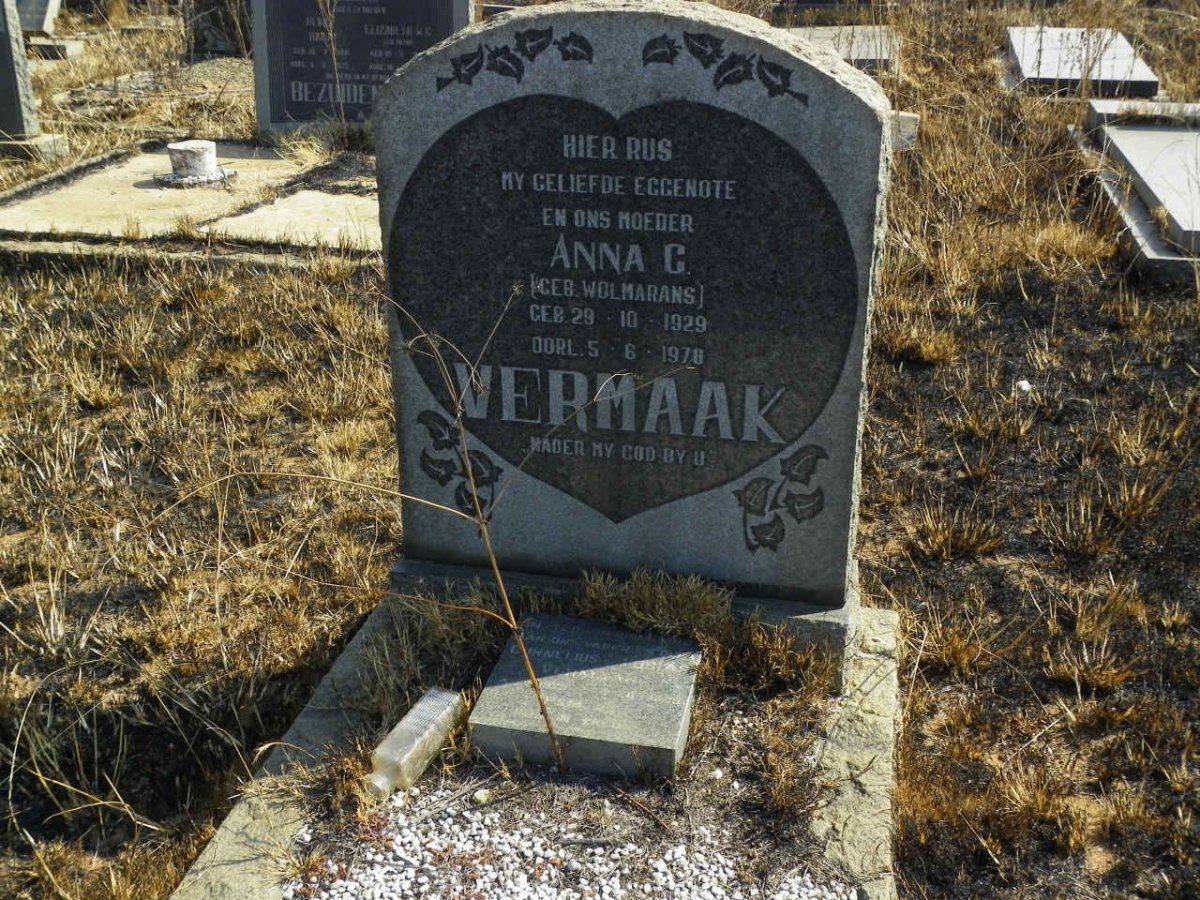 VERMAAK Cornelius Tobias 1925-1989 &amp; Anna C. WOLMARANS 1929-1970