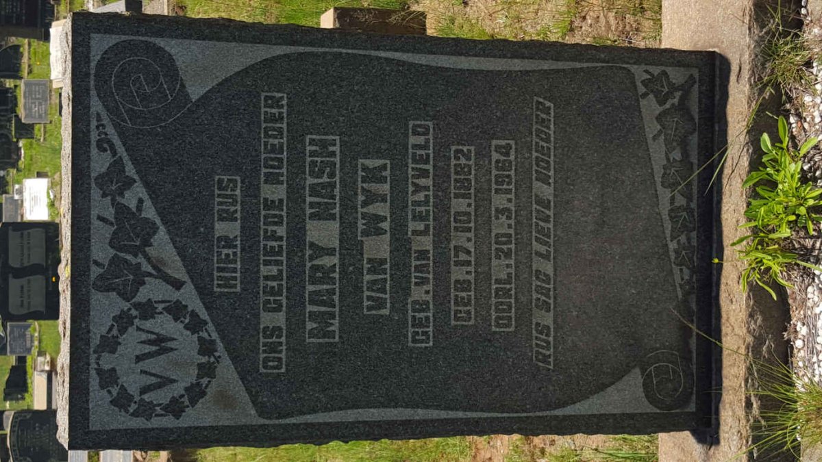 WYK Mary Nash, van nee VAN LELYVELD 1882-1964