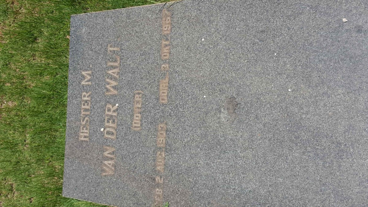 WALT Hester M., van der nee DOYER 1903-1967