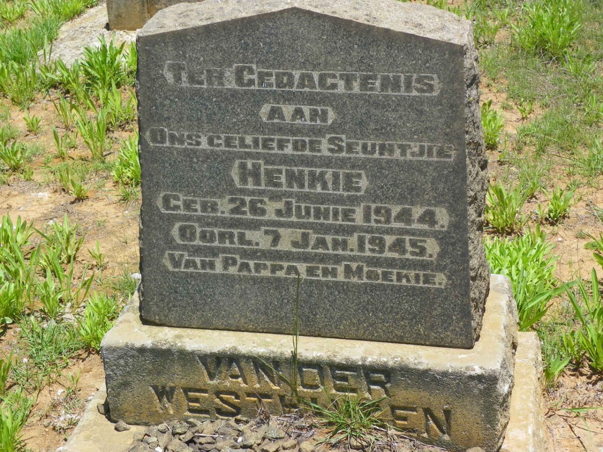 WESTHUIZEN Henkie, van der 1944-1945