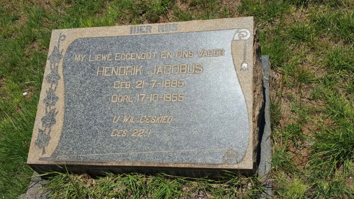 WESTHUIZEN Hendrik Jacobus, van der 1885-1955