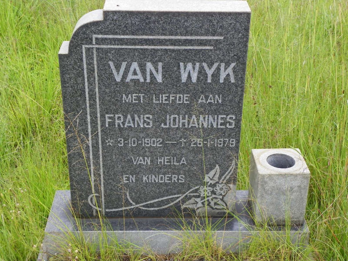 WYK Frans Johannes, van 1902-1979