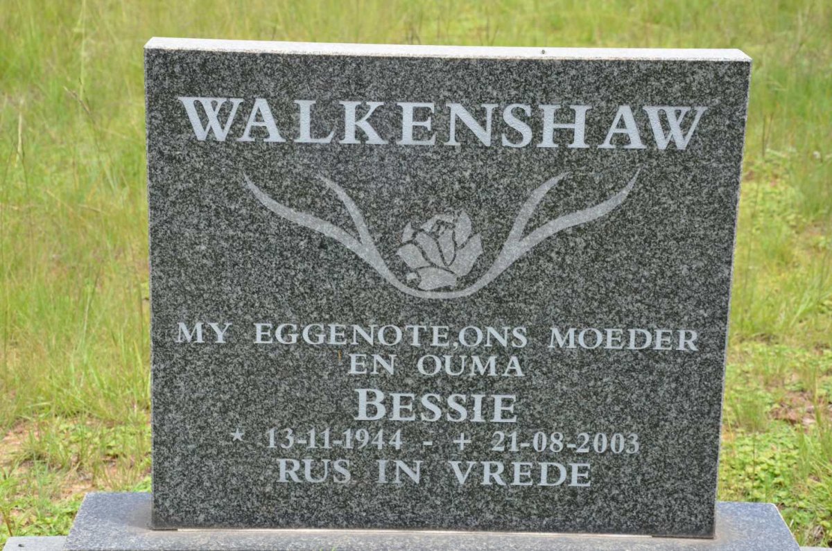 WALKENSHAW Bessie 1944-2003