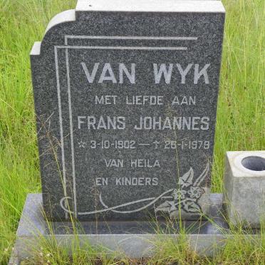 WYK Frans Johannes, van 1902-1979