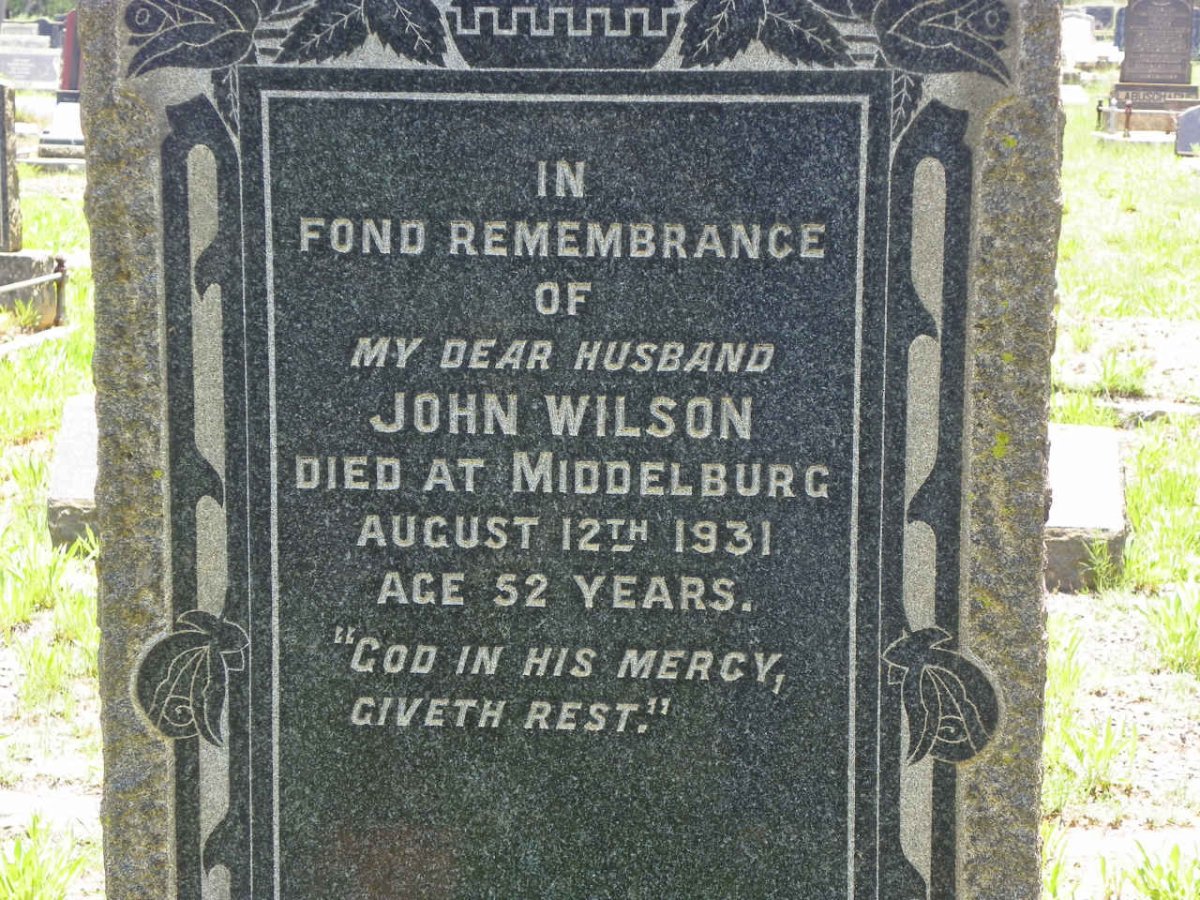 WILSON John -1931