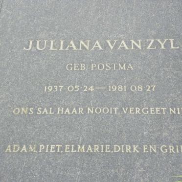 ZYL Juliana, van nee POSTMA 1937-1981