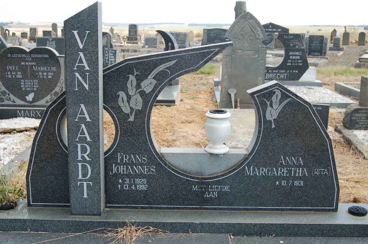 AARDT Frans Johannes, van 1929-1992 &amp; Anna Margaretha 1931-