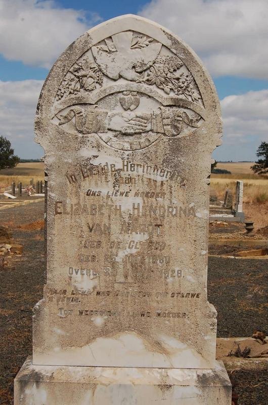 AARDT Elizabeth Hendrina, van nee DE CLERCQ 1860-1928