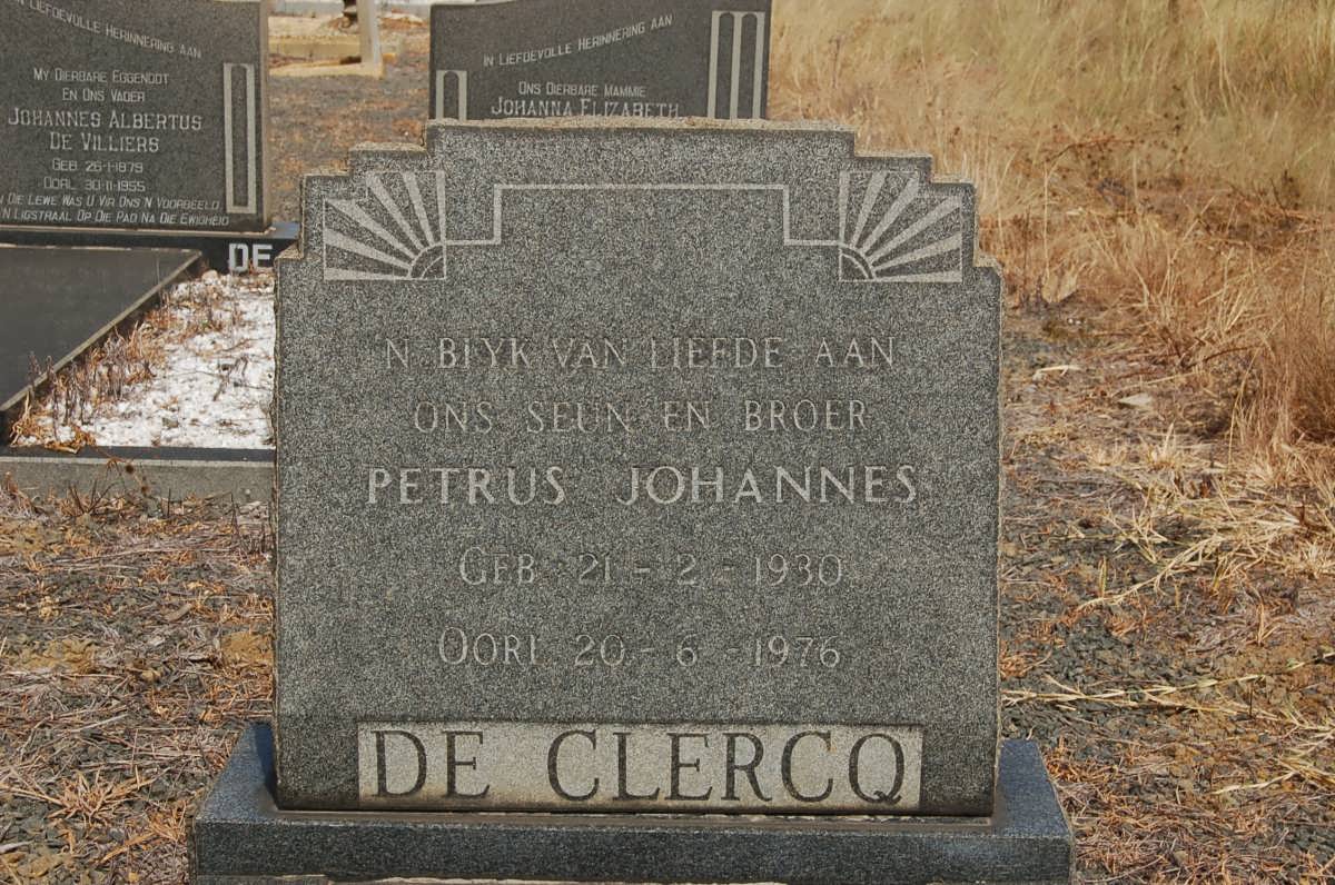 CLERCQ Petrus Johannes, de 1930-1976