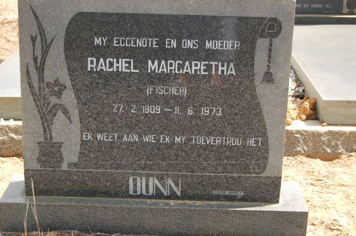 DUNN Rachel Margaretha nee FISCHER 1909-1973