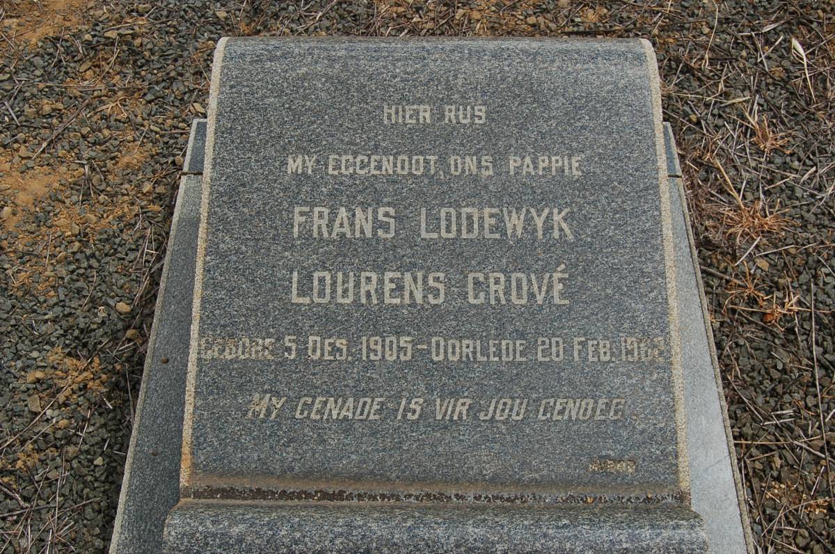 GROVE Frans Lodewyk Lourens 1905-1962