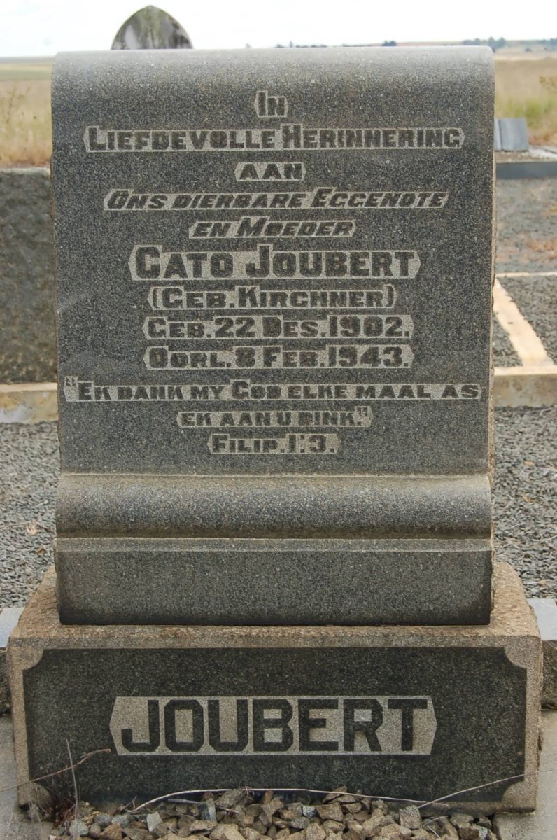 JOUBERT Cato nee KIRCHNER 1902-1943