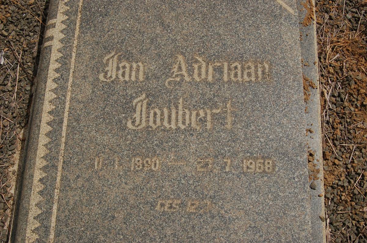 JOUBERT Jan Adriaan 1890-1968