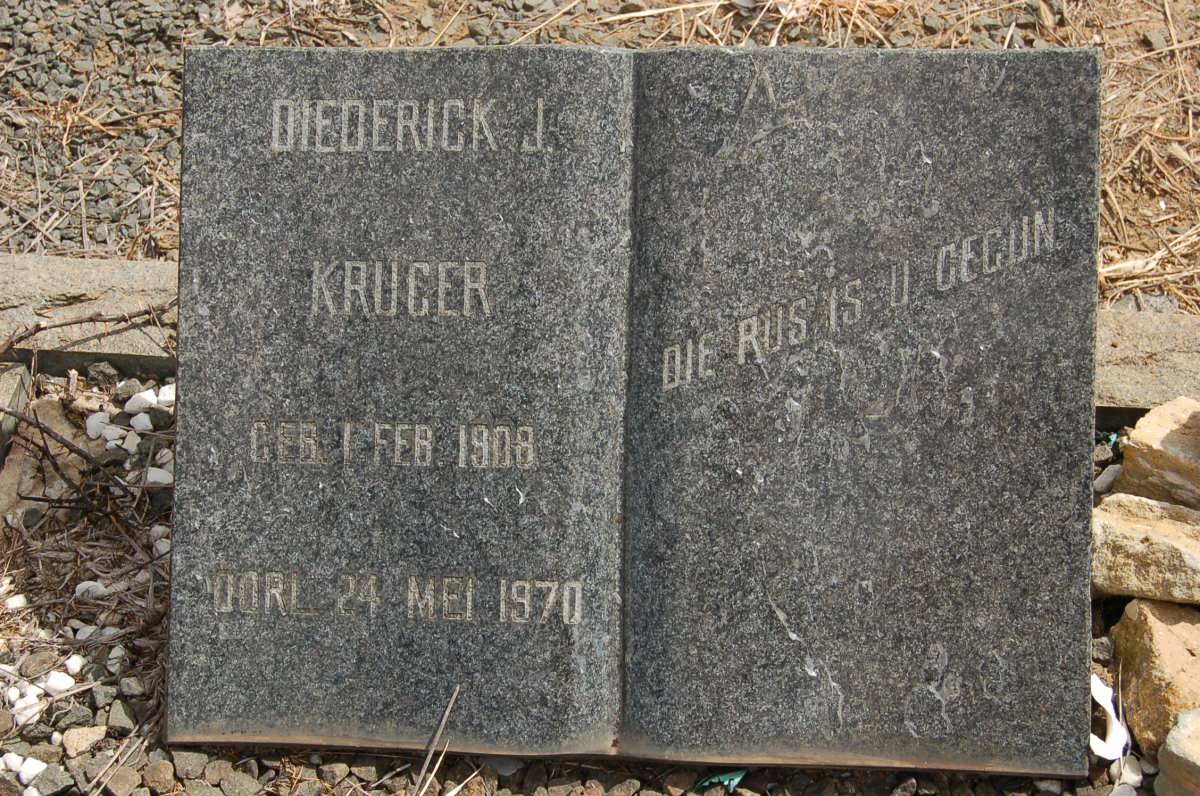 KRUGER Diederick J. 1908-1970