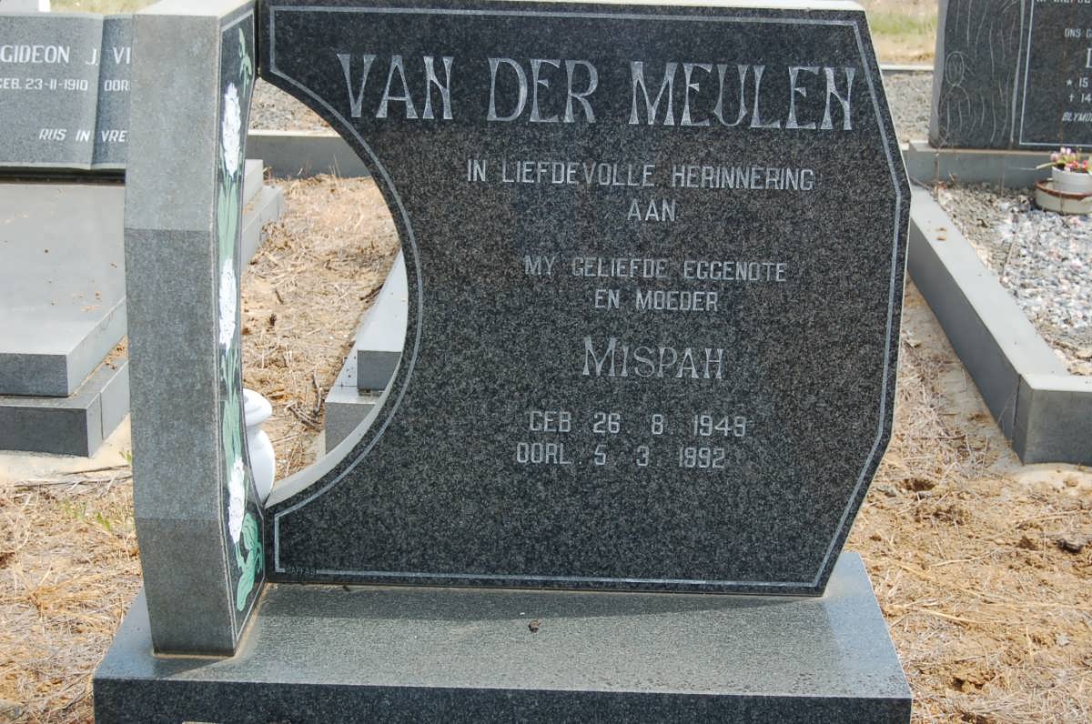 MEULEN Mispah, van der 1948-1992